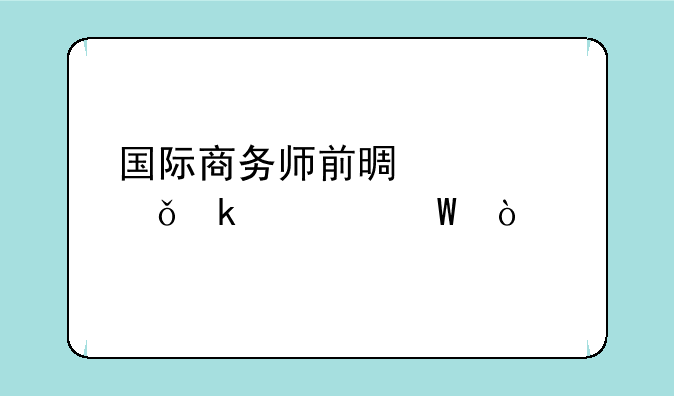 国际商务师前景、就业如何？